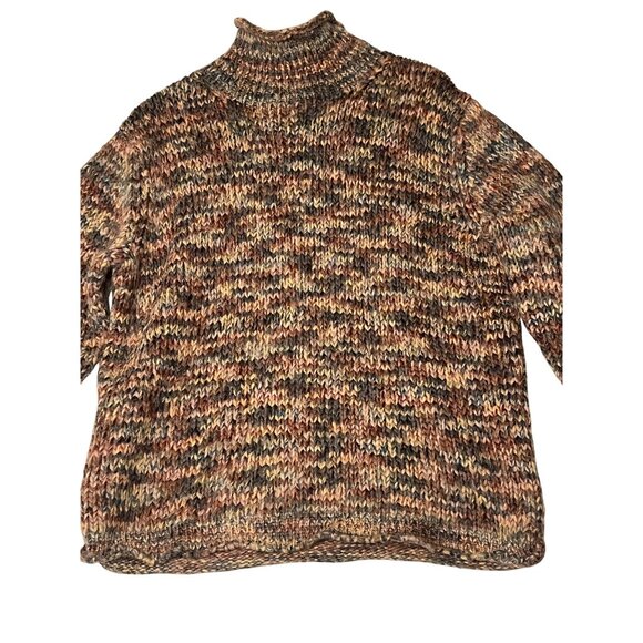 Columbia Women XL Multicolor Knit Sweater  Wool Blend Turtleneck Warm Soft Comfy - Picture 3 of 12